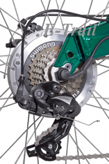 Электрический велосипед Montano 350 2P в Москве. Комплектация велосипеда двухподвеса: мотор колесо на 350w и переключатель скоростей шимано.