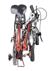 Складной электровелосипед двухподвес Motus 2P350 в сложенном состоянии