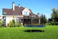 DIAMOND FITNESS External 10ft (305 см) Батут с защитной сеткой (лестница в комплекте)