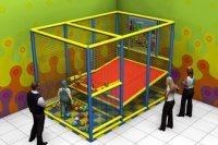 Павильон с двумя пушками и мишенью