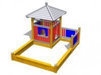 Песочница с домиком 000407