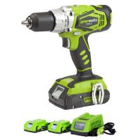 Аккумуляторный ударный шуруповерт Greenworks G-24V (G24DD) (Комплект) Аккумуляторный ударный шуруповерт Greenworks G-24V (G24DD) (Комплект)