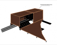 Короб (айс-бокс) с передней стенкой неразборный из ламинированной фанеры, для коллектора длиной 60 м