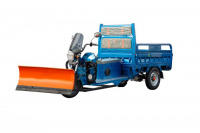 Электрический трицикл с кузовом самосвального типа и снегоотвалом Буран 1000