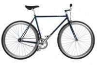 The November Pure Fix. тёмно синяя рама с серебристыми ободами.