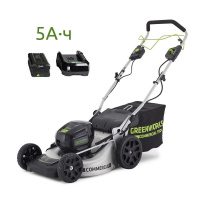 Аккумуляторная самоходная газонокосилка GreenWorks 82V Commercial 51 см с АКБ 5 Ач и ЗУ