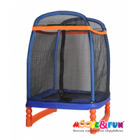 Батут детский 120х120 см с защитной сеткой