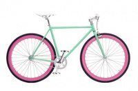 The Delta Pure Fix. Лазурная рама с розовыми ободами