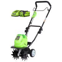 Аккумуляторный культиватор Greenworks G-MAX 40V с аккумулятором и зарядным устройством