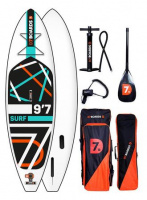 Надувной SUP борд D7 BOARDS ACTIVE 9'7" SURF MSL2 2019 С ВЕСЛОМ