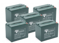 Комплект тяговых гелевых аккумуляторов RuTrike 6-EVF-52 (60V52A/H C3)