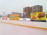 Хоккейный борт размером 30х60 м (радиус закругления 7,5 м) 2010 г. б/у