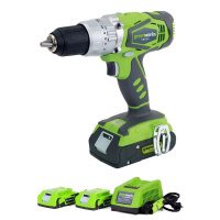 Аккумуляторная дрель шуруповерт перфоратор Greenworks G-24V (Комплект) Аккумуляторная дрель шуруповерт перфоратор Greenworks G-24V (Комплект)