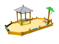 Песочница с домиком Q70648