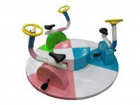 Игровой элемент "Три велосипеда". С подсветкой кнопки руля и звуком!