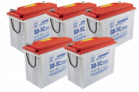 Комплект свинцово-кислотных тяговых аккумуляторов 6-GFM-120 АКБ