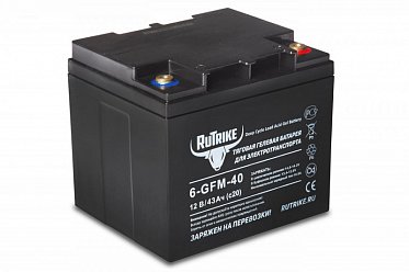 Тяговый гелевый аккумулятор RuTrike 6-GFM-40 (12V43A/H C20) Rut4583