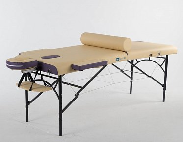 Складной массажный стол ErgoVita Master Alu Comfort бежевый+фиолетовый ASK172505