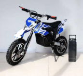 Электромотоцикл GreenCamel Dirt Bike DB300, 36V 800W R14 быстросъемная батарея, Цвет: Синий