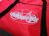 Чехол для велосипеда Велоангар №33 (до 26" со снятым колесом, усиленное дно, защита для вилки) (Цвет: Красный с черным)