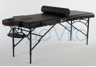 Складной массажный стол ErgoVita Master Alu Comfort Plus черный+коричневый ASK172879