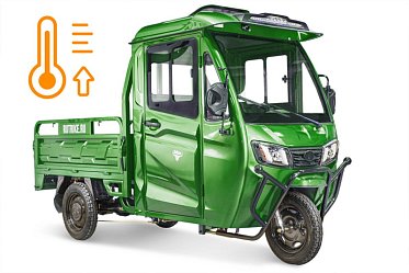 Грузовой электротрицикл с обогревом Rutrike КАРГО Кабина 1500 60V 1000W 022468