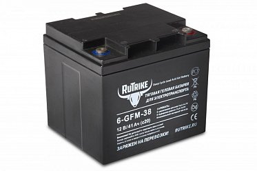 Тяговый гелевый аккумулятор RuTrike 6-GFM-38 (12V41A/H C20) Rut4582