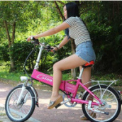 Электровелосипед SLONY (Leikerandi) 240W (48V/10Ah) (Цвет: Розовый)