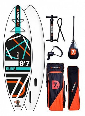 Надувной SUP борд D7 BOARDS ACTIVE 9'7" SURF MSL2 2019 С ВЕСЛОМ 