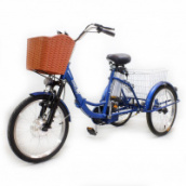 Электровелосипед GreenCamel Трайк-20 (R20 500W 48V10Ah) Складной Цвет: синий