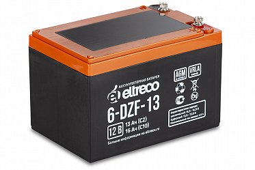 Тяговый аккумулятор ELTRECO 6-DZF-13 (6-DZF-12) (12V13A/H C3) 24390