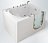 Сидячая ванна с дверцей SR5M001 