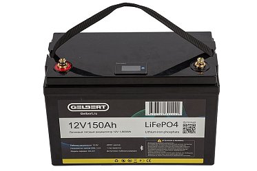 Литиевый тяговый аккумулятор Gelbert LiFePO4 (12V/150Ah/150А/1,800Wh) [6-EVF-150] Bluetooth 0000178