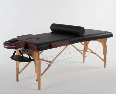 Складной массажный стол ErgoVita Master черный+бордовый ASK172493