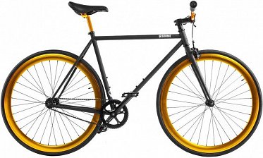 Велосипед Bear Bike Bombay (Матовая черная рама, золотистые обода и руль) 592554